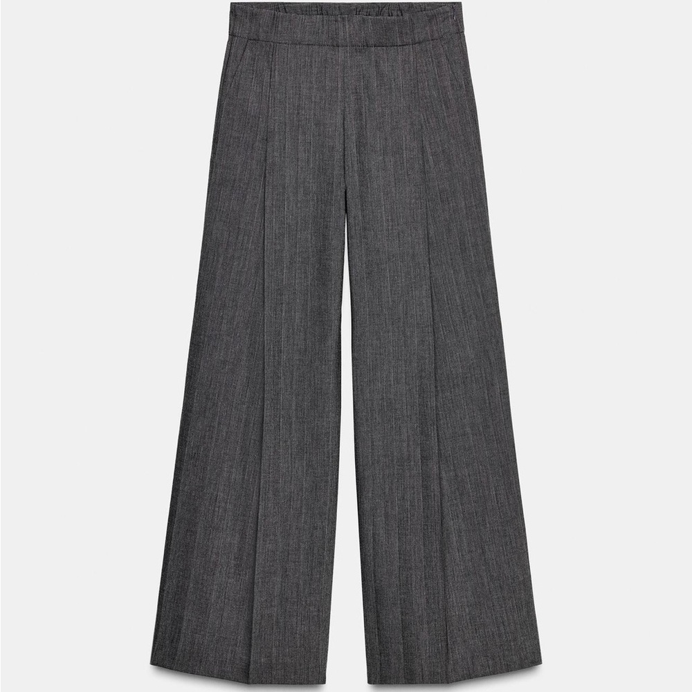 ZARA ZW COLLECTION WIDE-LEG WOOL PANTS - Picture 3 of 5